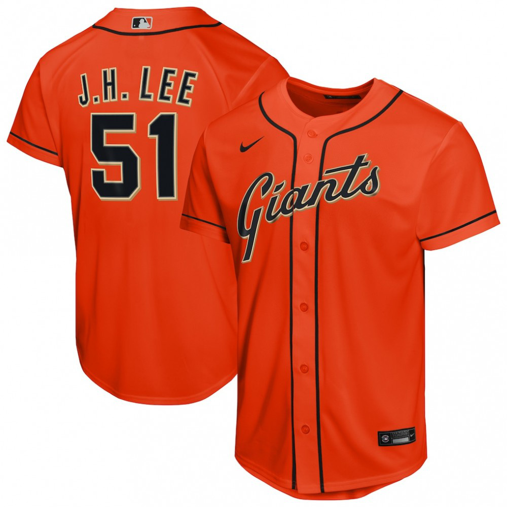 Jung Hoo Lee San Francisco Giants Youth Alternate Replica Jersey - Orange-Pro Kit Vault | Brand New 26/27 Sports Jerseys